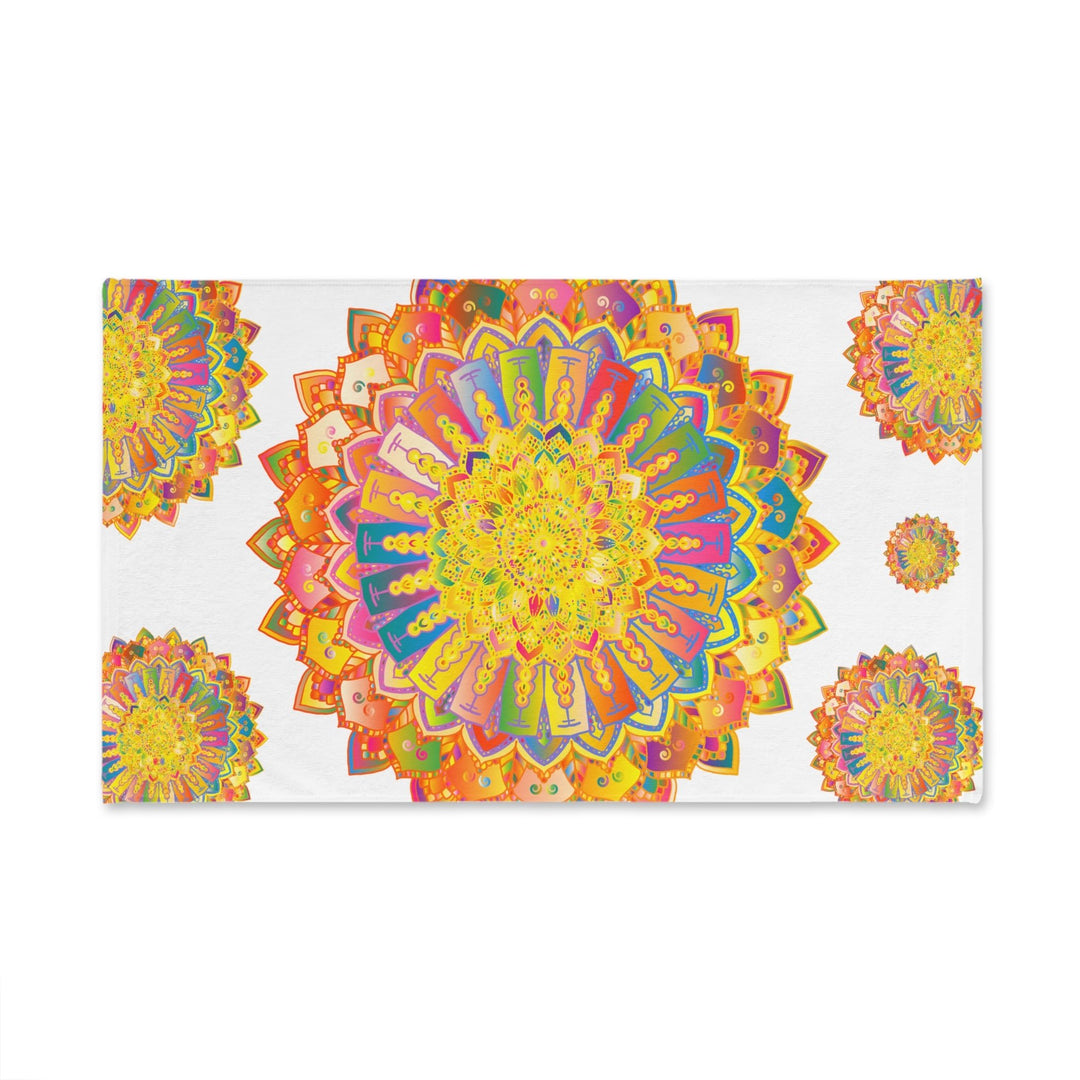 Colorful Mandala Hand Towel - Meditation & Relaxation Home Decor - Blululi