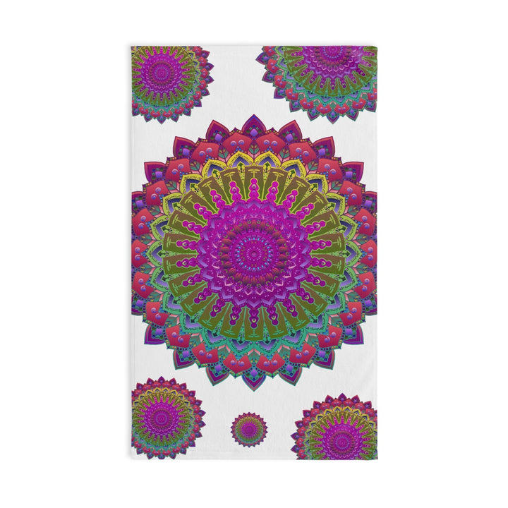 Colorful Mandala Hand Towel - Spiritual Decor Home Decor - Blululi