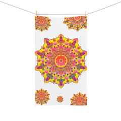 Colorful Mandala Hand Towel - Spiritual Peace Home Decor - Blululi