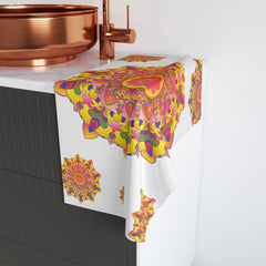 Colorful Mandala Hand Towel - Spiritual Peace Home Decor - Blululi