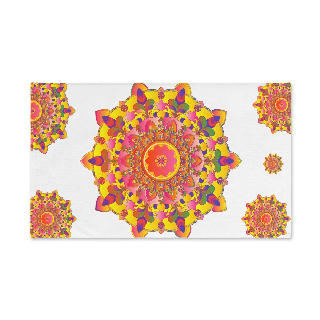 Colorful Mandala Hand Towel - Spiritual Peace Home Decor - Blululi