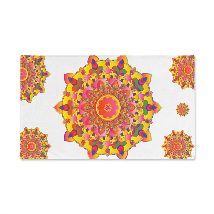 Colorful Mandala Hand Towel - Spiritual Peace Home Decor - Blululi