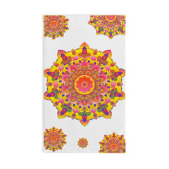 Colorful Mandala Hand Towel - Spiritual Peace Home Decor - Blululi