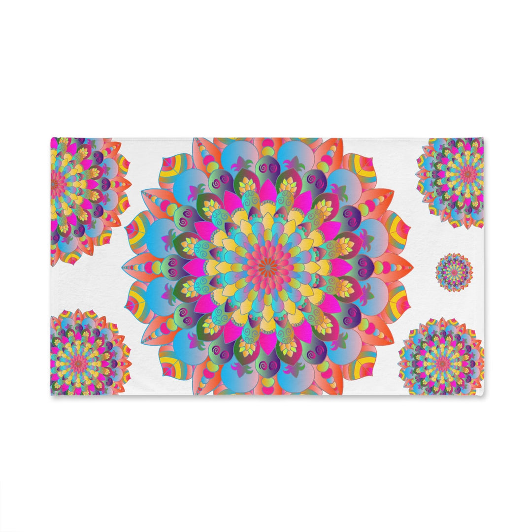 Colorful Mandala Hand Towel - Yoga & Meditation Home Decor - Blululi
