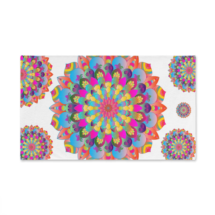 Colorful Mandala Hand Towel - Yoga & Meditation Home Decor - Blululi