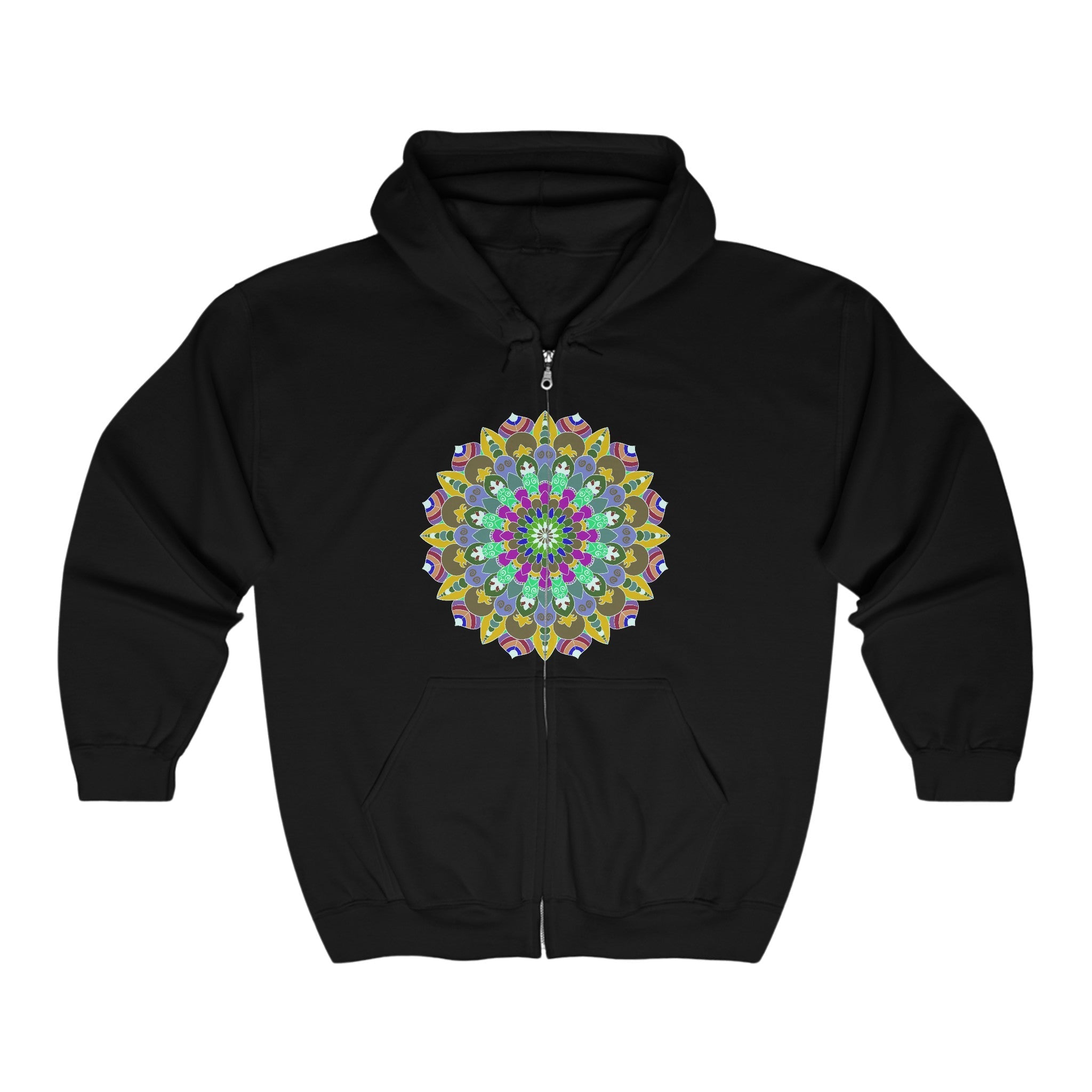 Colorful Mandala Hoodie - Spiritual & Tranquil Hoodie - Blululi