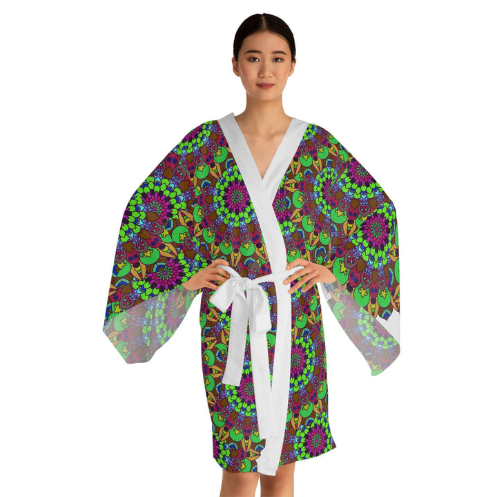 Colorful Mandala Kimono Robe - Bohemian Style All Over Prints - Blululi