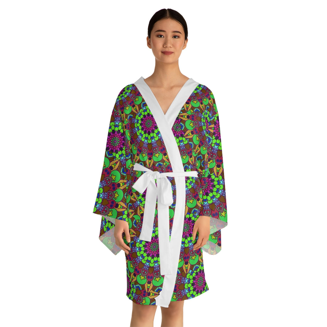 Colorful Mandala Kimono Robe - Bohemian Style All Over Prints - Blululi