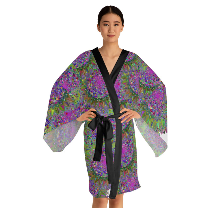 Colorful Mandala Kimono Robe - Hand - Drawn Art All Over Prints - Blululi