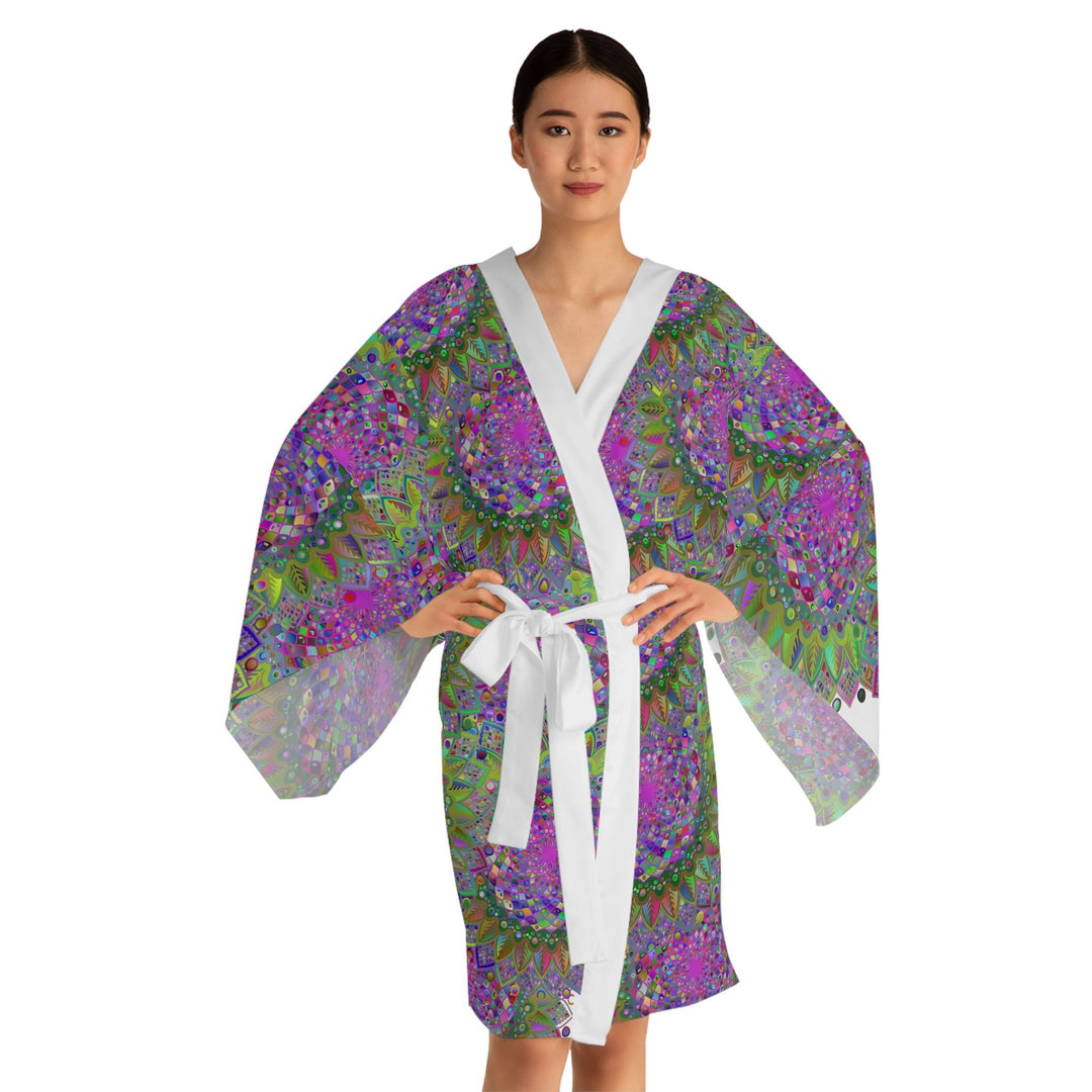 Colorful Mandala Kimono Robe - Hand - Drawn Art All Over Prints - Blululi