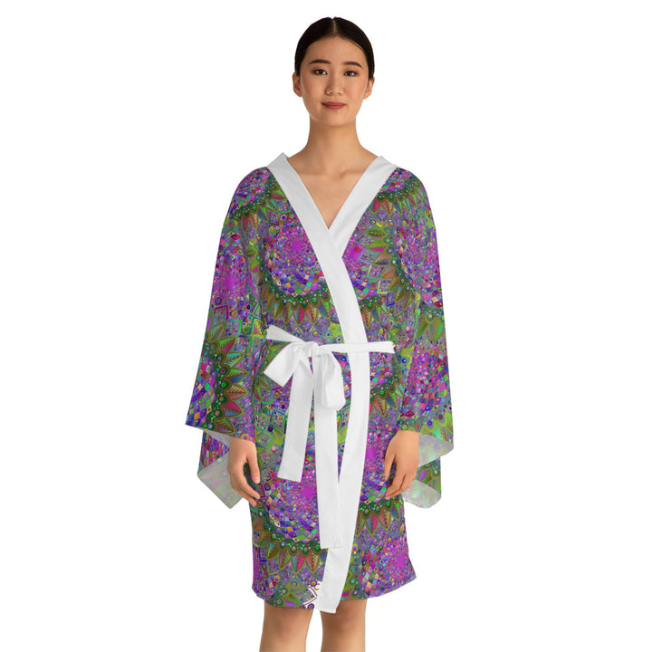 Colorful Mandala Kimono Robe - Hand - Drawn Art All Over Prints - Blululi