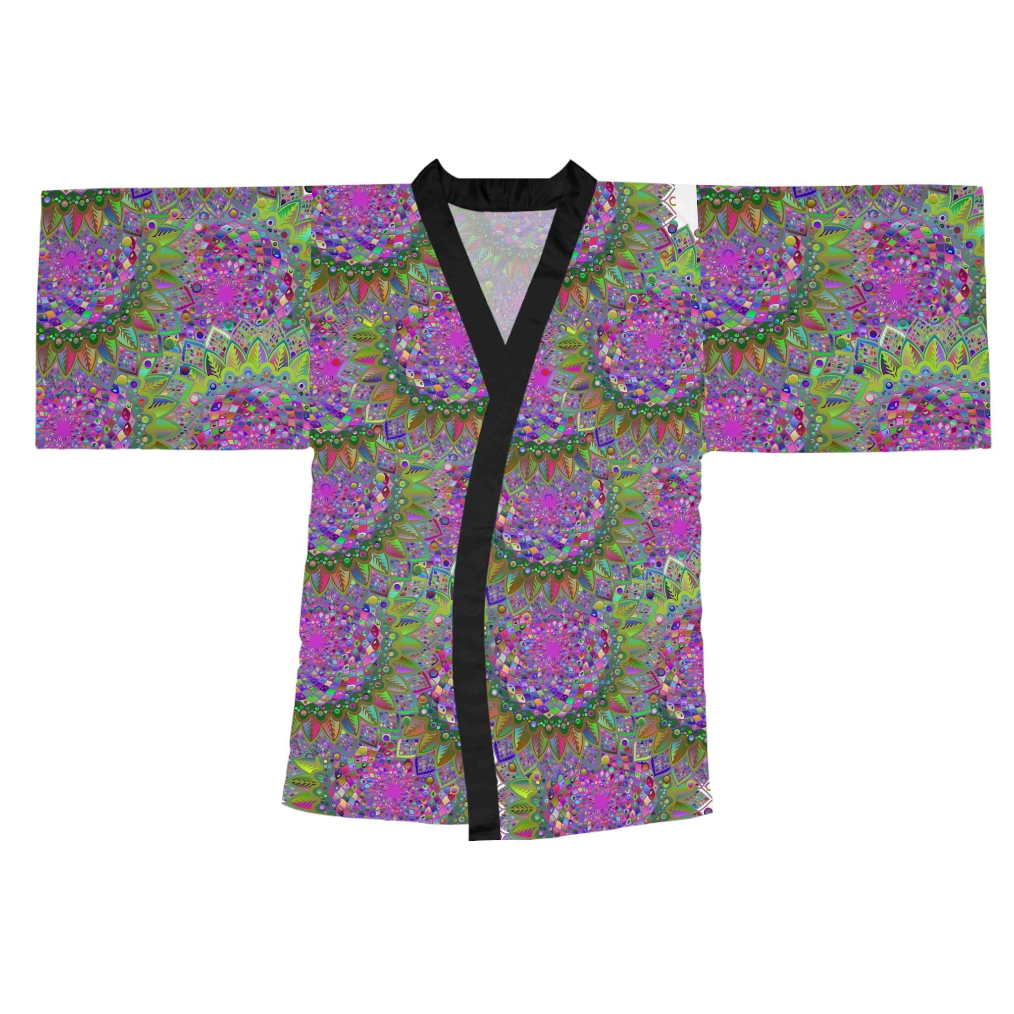 Colorful Mandala Kimono Robe - Hand - Drawn Art All Over Prints - Blululi