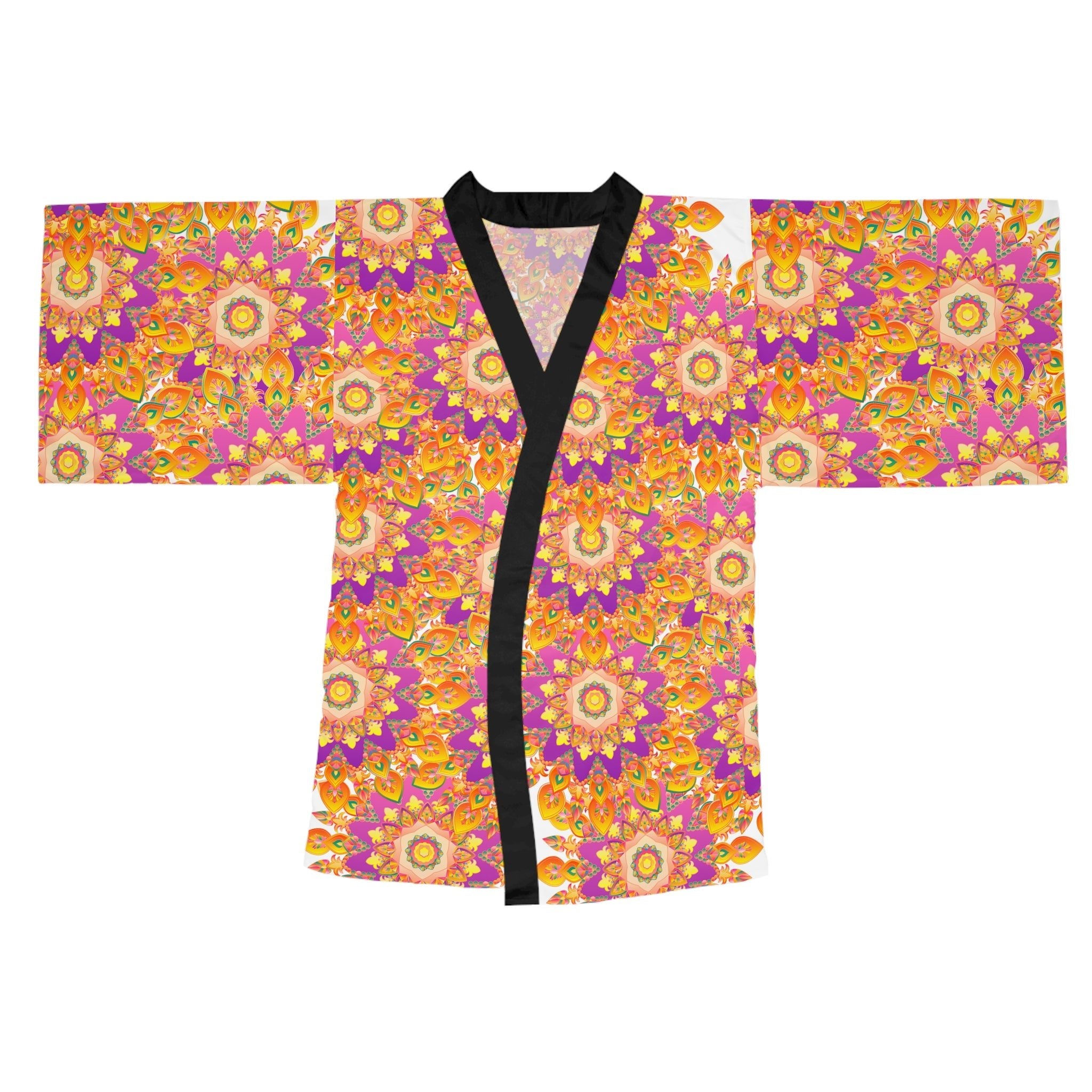 Colorful Mandala Kimono Robe - Hand - Drawn Artwork All Over Prints - Blululi