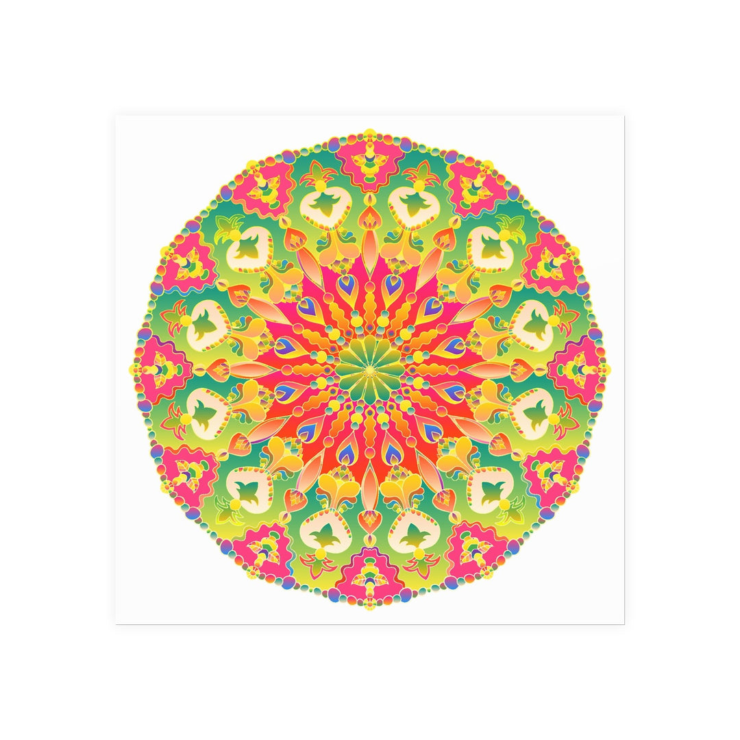 Colorful Mandala Poster - Abstract Art Print Poster - Blululi