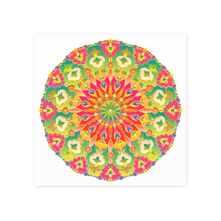 Colorful Mandala Poster - Abstract Art Print Poster - Blululi