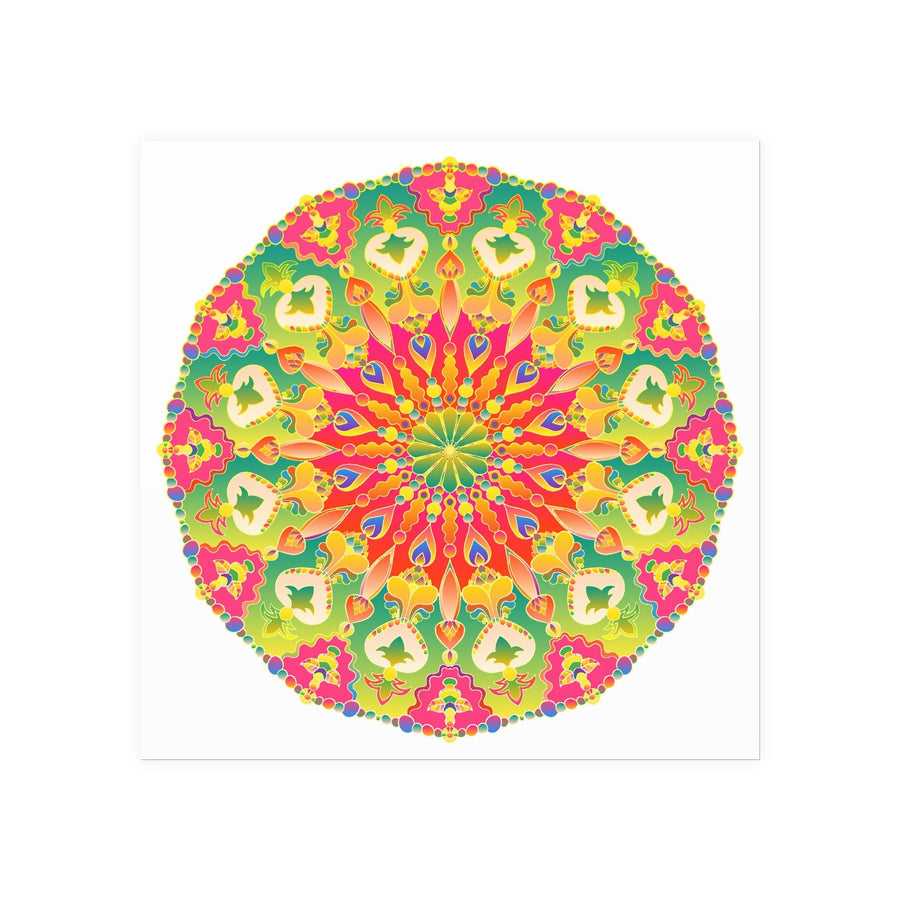Colorful Mandala Poster - Abstract Art Print Poster - Blululi