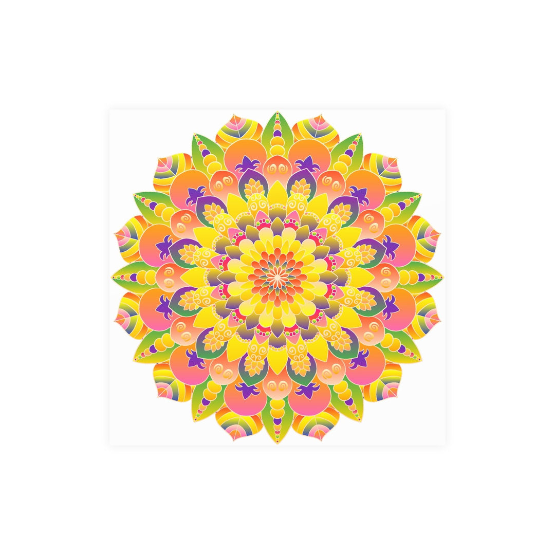 Colorful Mandala Poster - Abstract Art Print Poster - Blululi