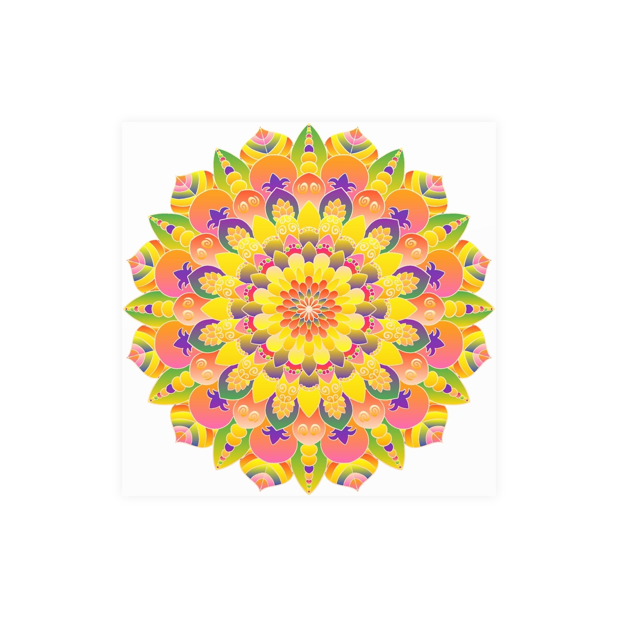 Colorful Mandala Poster - Abstract Art Print Poster - Blululi