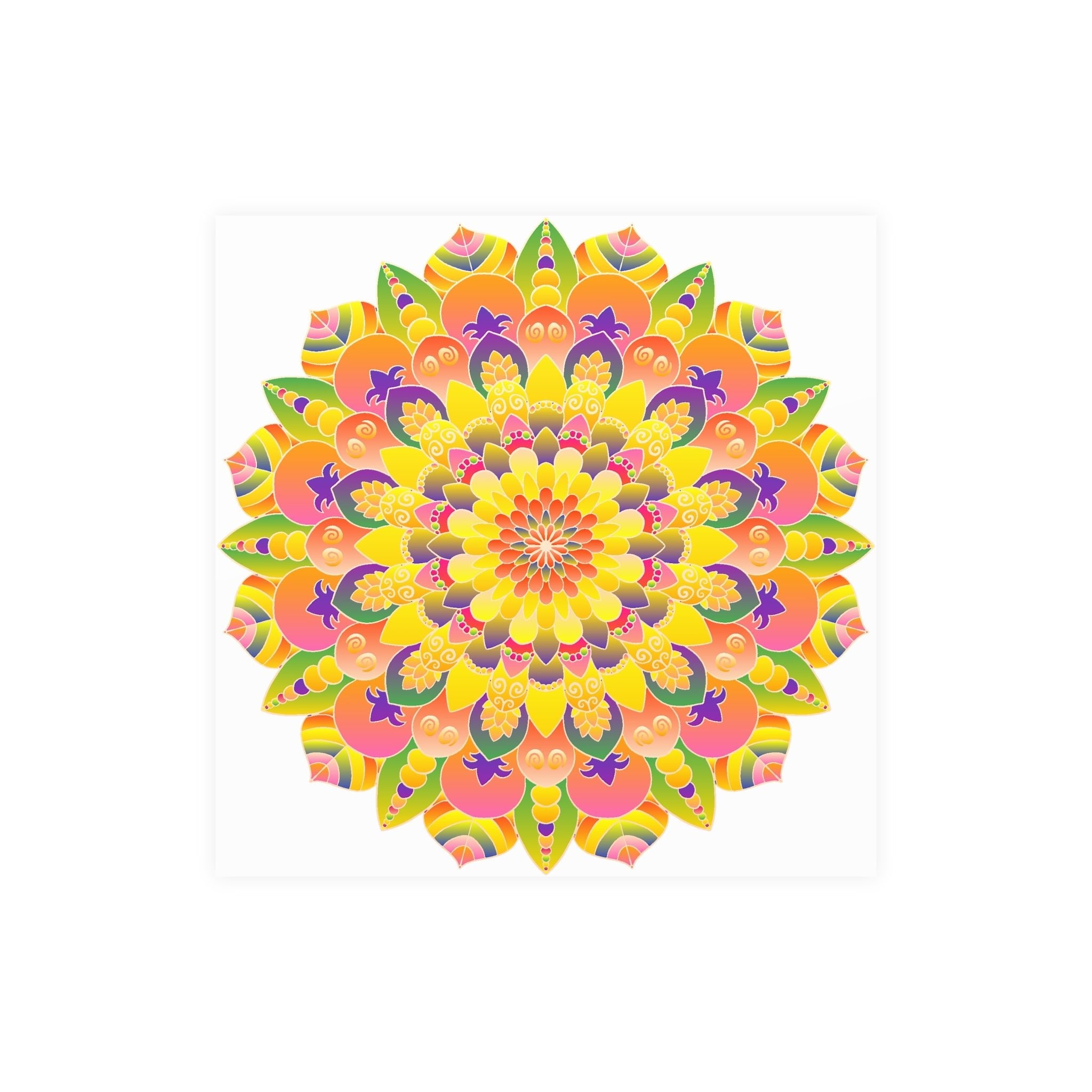 Colorful Mandala Poster - Abstract Art Print Poster - Blululi