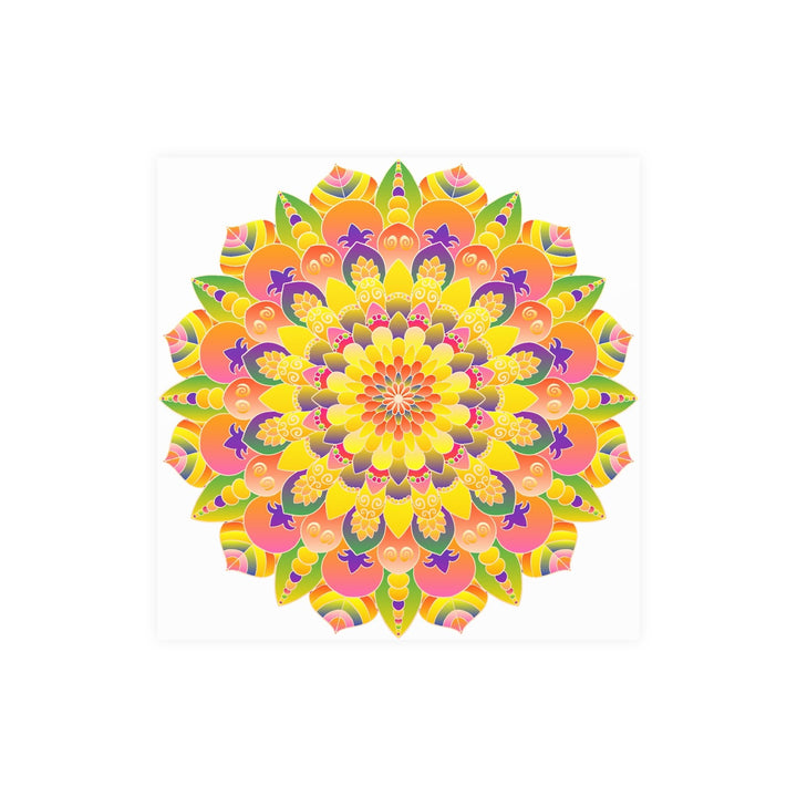 Colorful Mandala Poster - Abstract Art Print Poster - Blululi