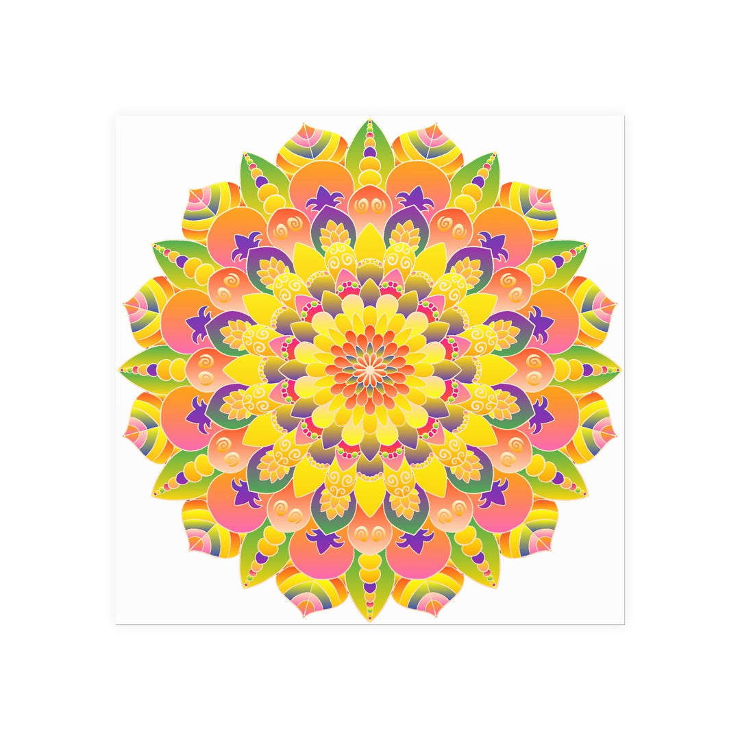 Colorful Mandala Poster - Abstract Art Print Poster - Blululi