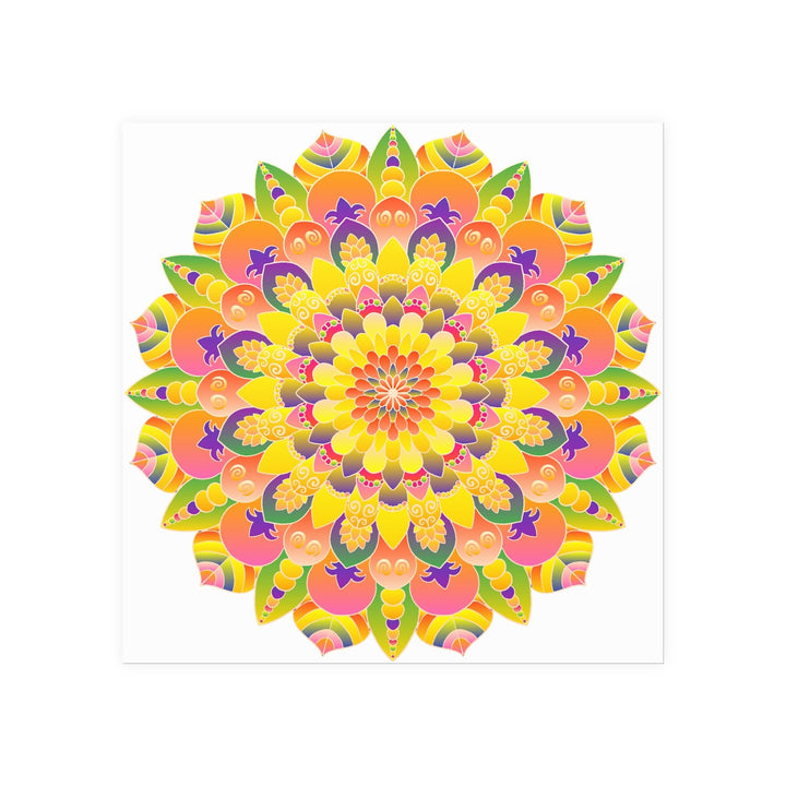 Colorful Mandala Poster - Abstract Art Print Poster - Blululi