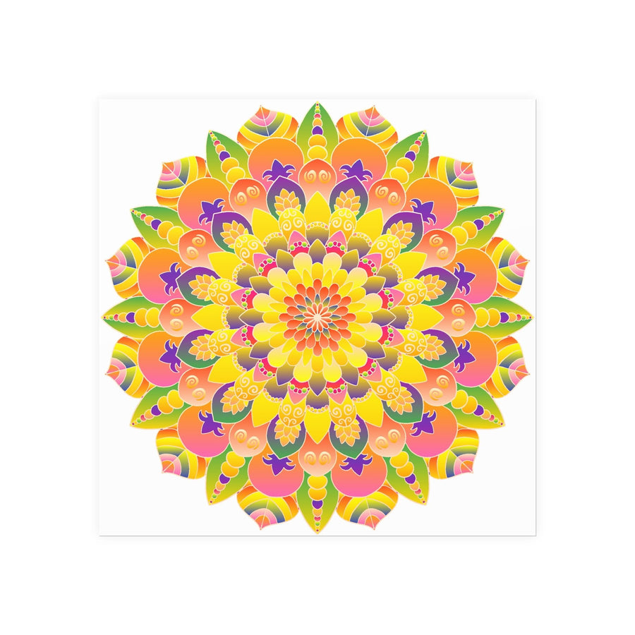 Colorful Mandala Poster - Abstract Art Print Poster - Blululi