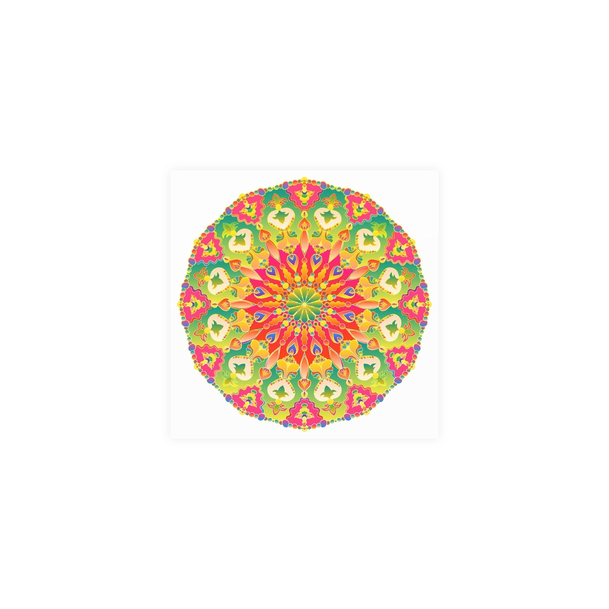 Colorful Mandala Poster - Abstract Art Print Poster - Blululi