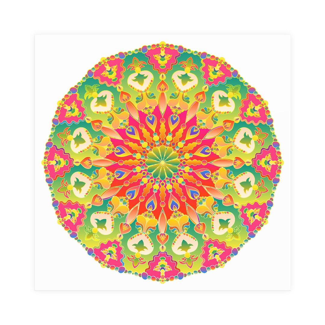 Colorful Mandala Poster - Abstract Art Print Poster - Blululi