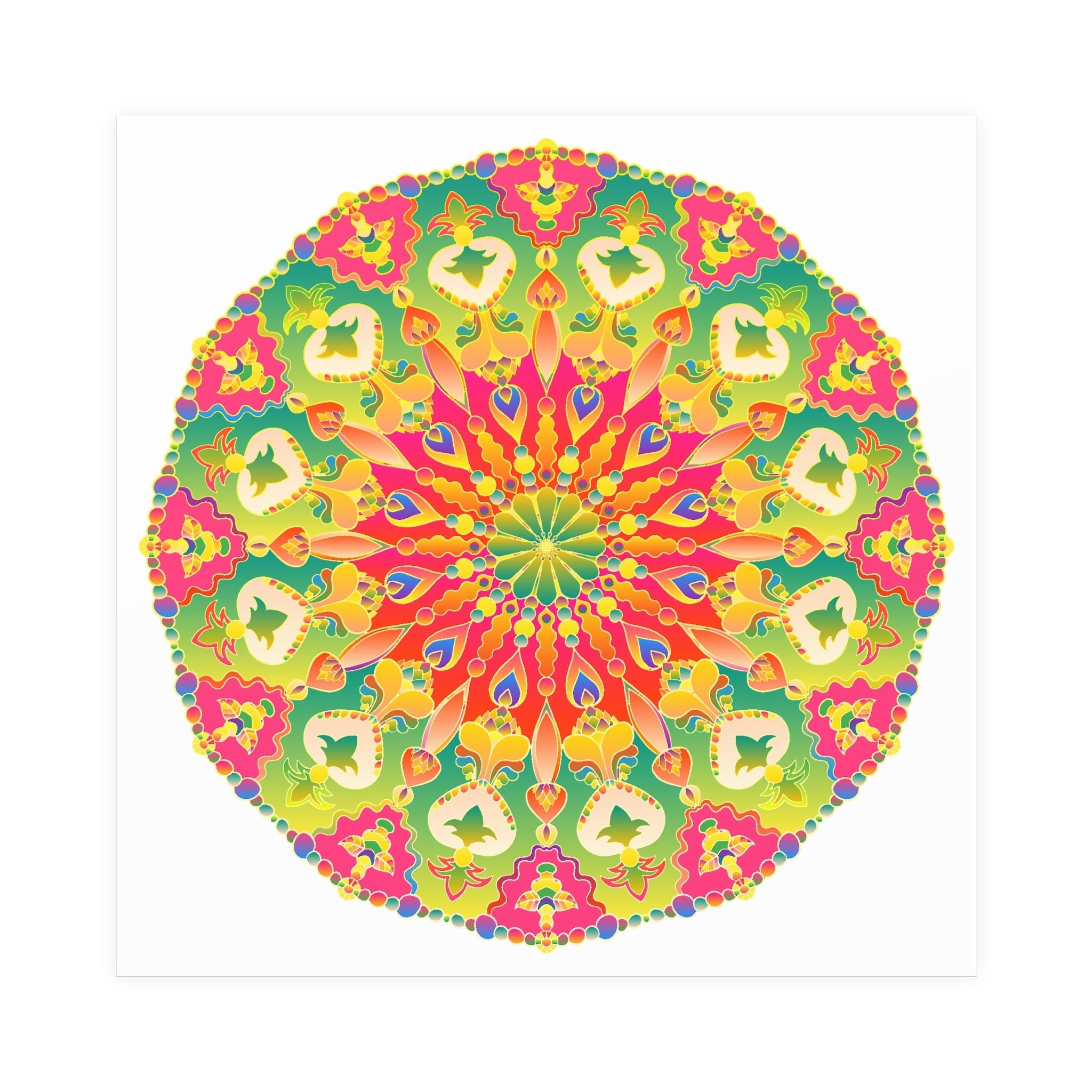 Colorful Mandala Poster - Abstract Art Print Poster - Blululi