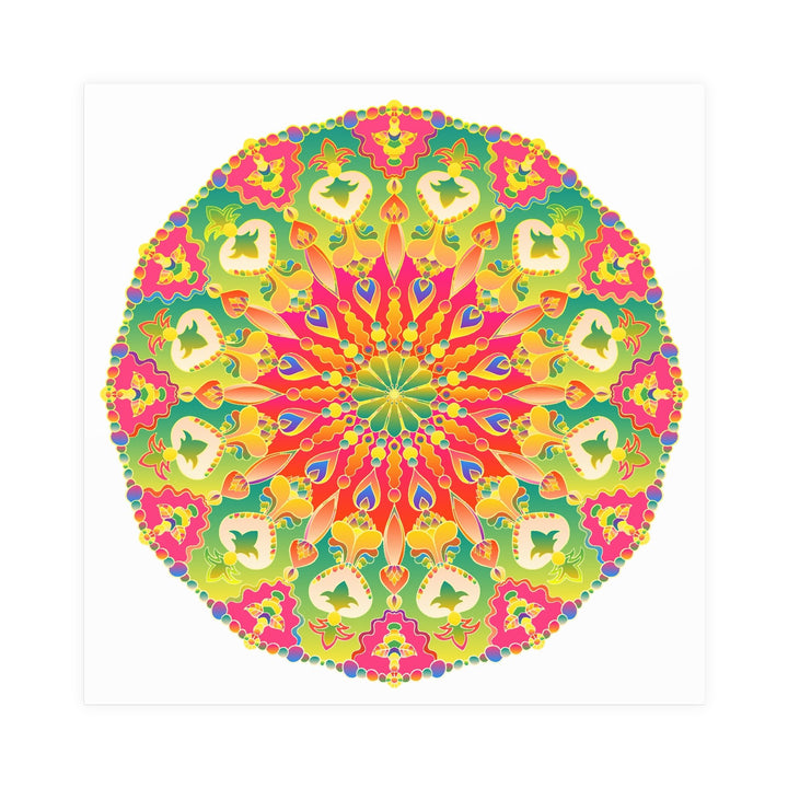 Colorful Mandala Poster - Abstract Art Print Poster - Blululi