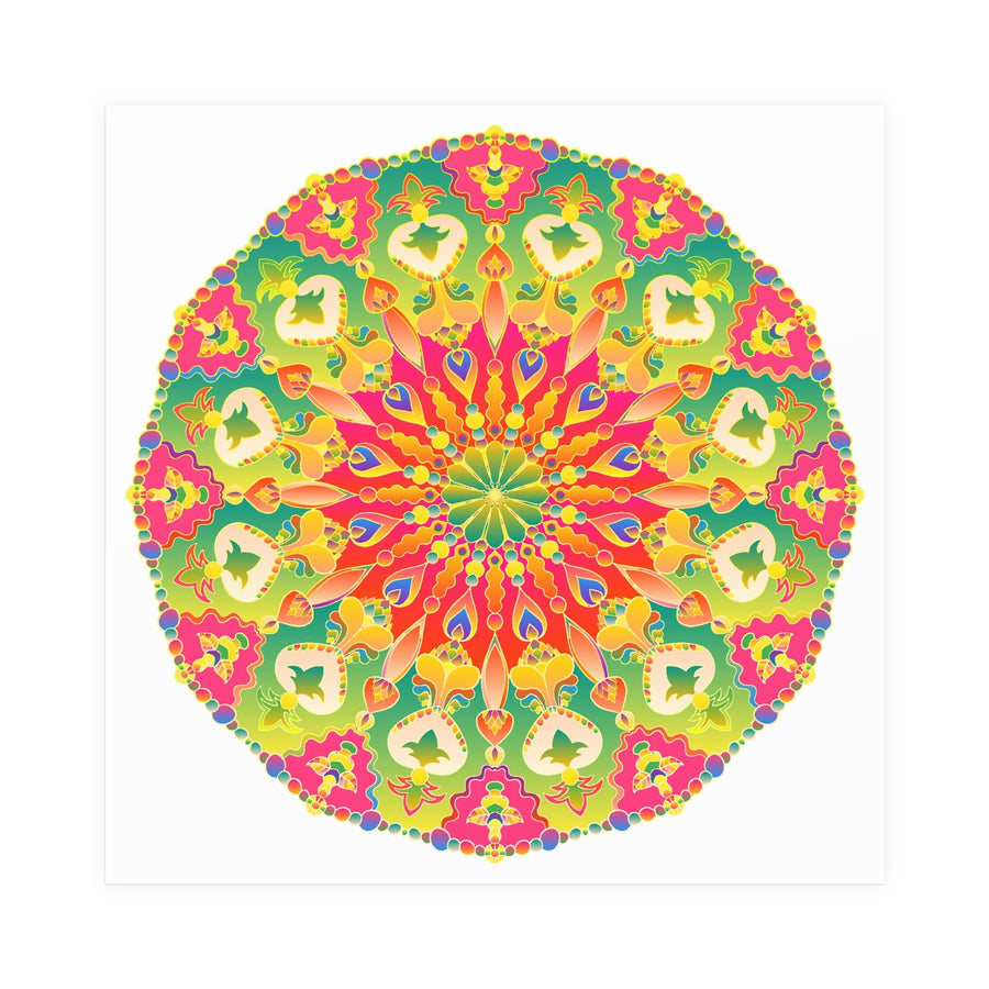 Colorful Mandala Poster - Abstract Art Print Poster - Blululi