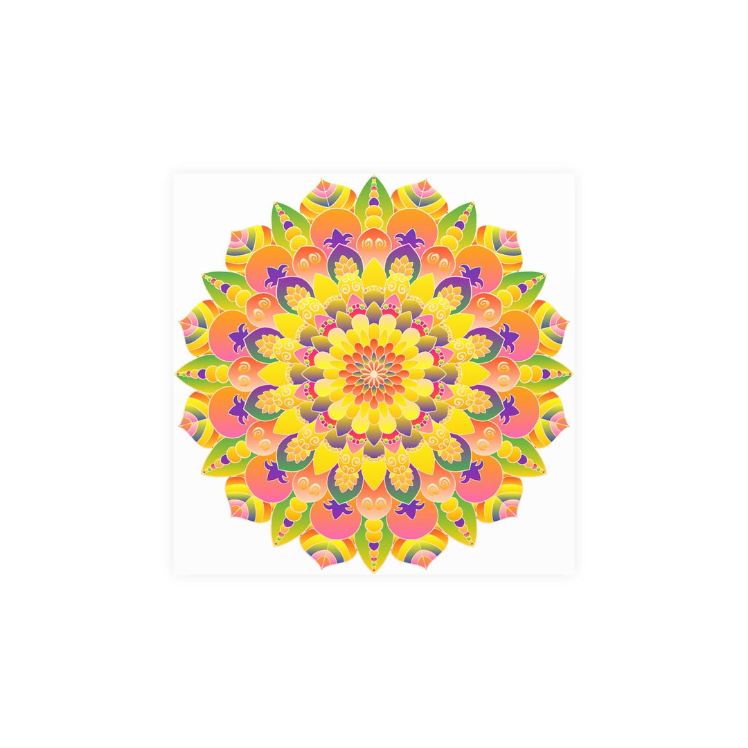 Colorful Mandala Poster - Abstract Art Print Poster - Blululi