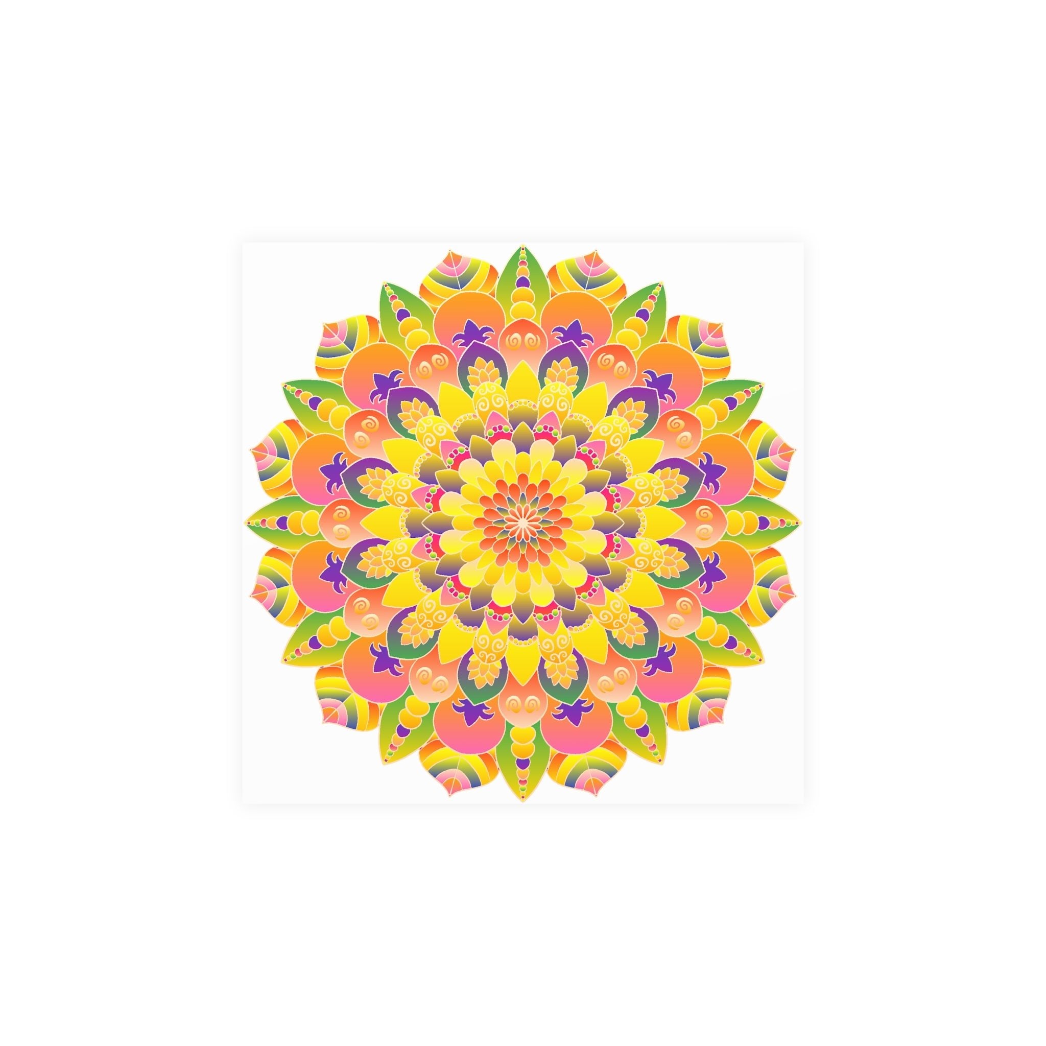 Colorful Mandala Poster - Abstract Art Print Poster - Blululi