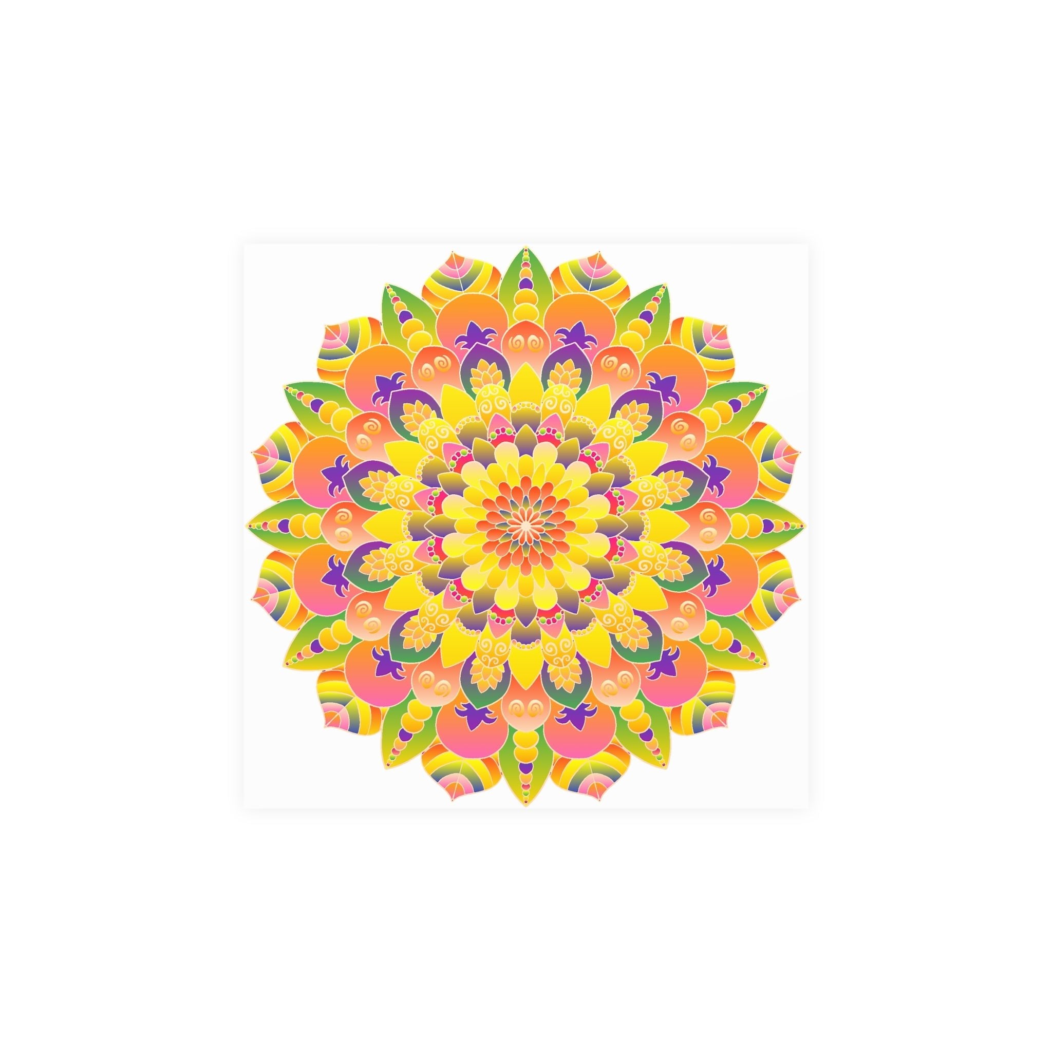 Colorful Mandala Poster - Abstract Art Print Poster - Blululi