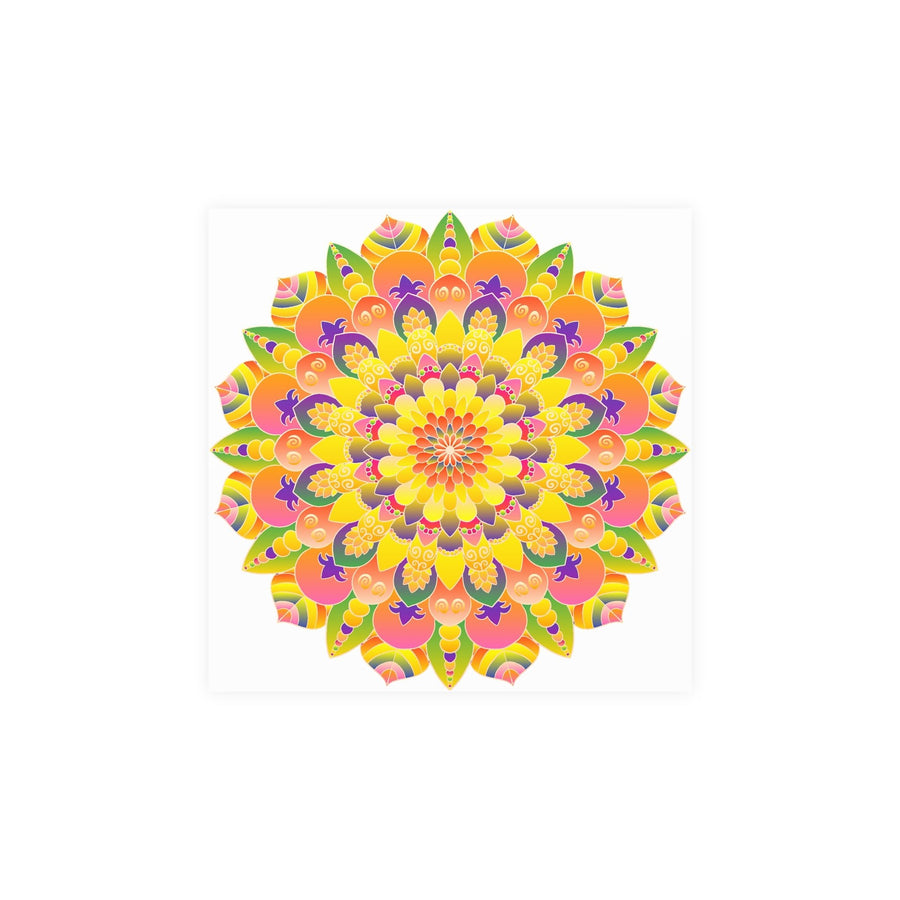 Colorful Mandala Poster - Abstract Art Print Poster - Blululi