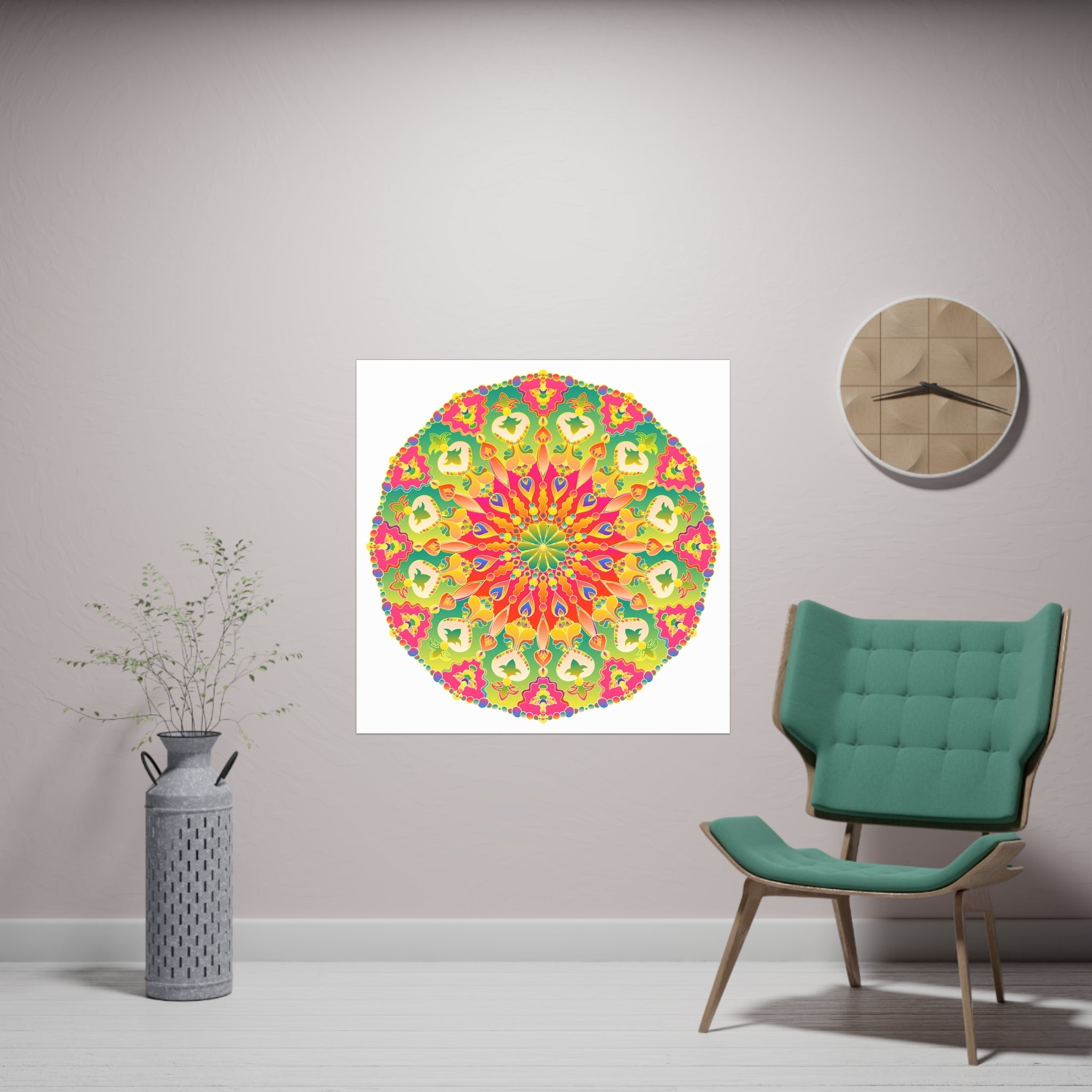 Colorful Mandala Poster - Abstract Art Print Poster - Blululi