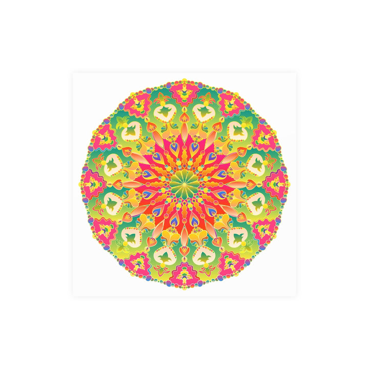 Colorful Mandala Poster - Abstract Art Print Poster - Blululi