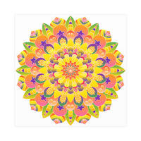 Colorful Mandala Poster - Abstract Art Print Poster - Blululi