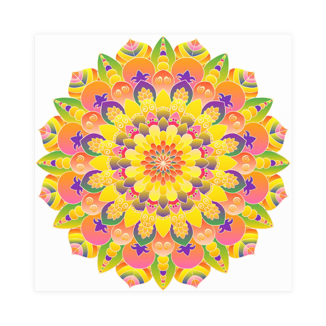 Colorful Mandala Poster - Abstract Art Print Poster - Blululi