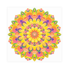 Colorful Mandala Poster - Abstract Art Print Poster - Blululi