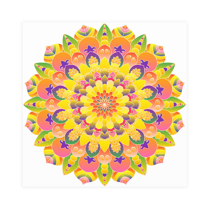 Colorful Mandala Poster - Abstract Art Print Poster - Blululi