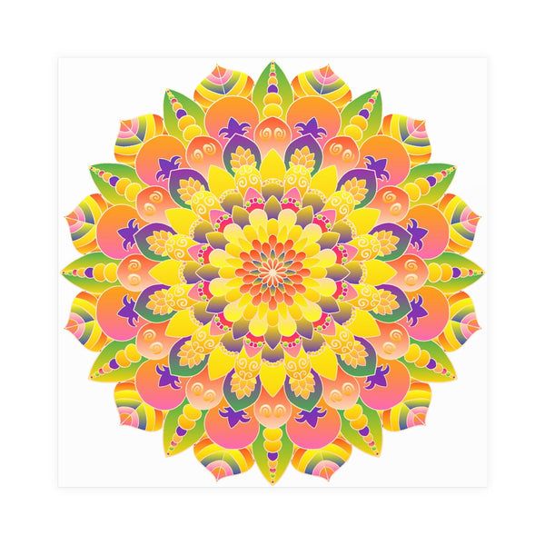 Colorful Mandala Poster - Abstract Art Print Poster - Blululi