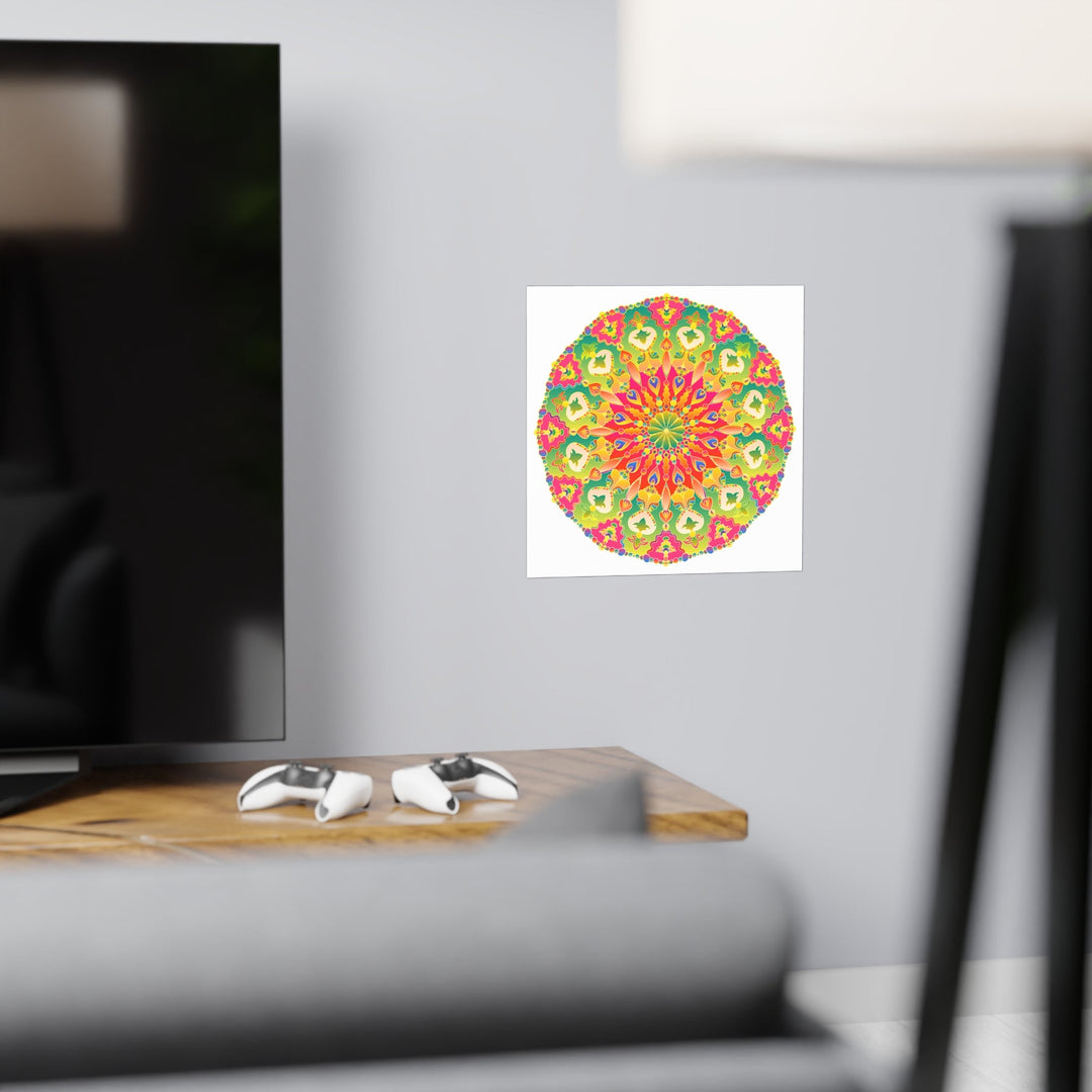 Colorful Mandala Poster - Abstract Art Print Poster - Blululi