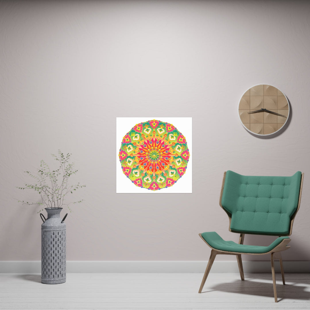 Colorful Mandala Poster - Abstract Art Print Poster - Blululi