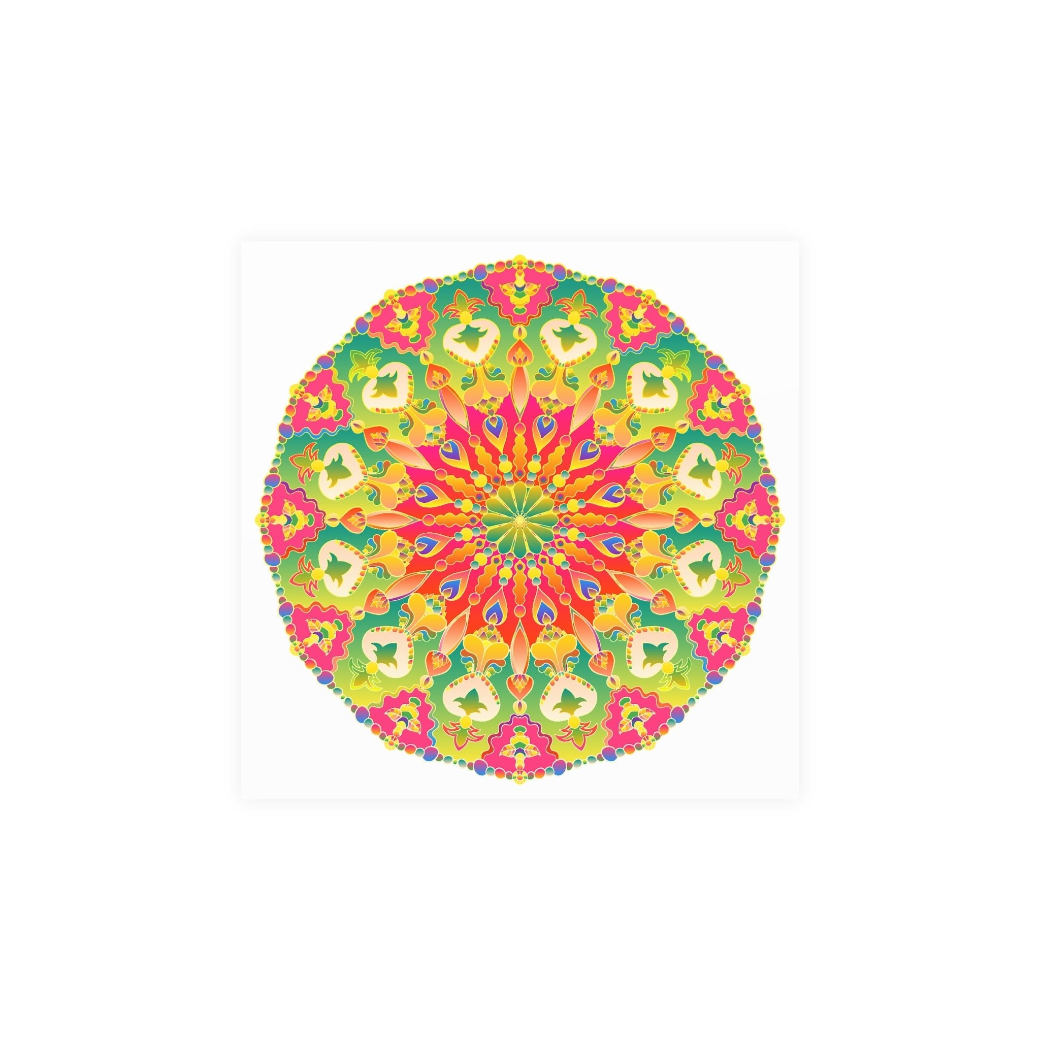 Colorful Mandala Poster - Abstract Art Print Poster - Blululi