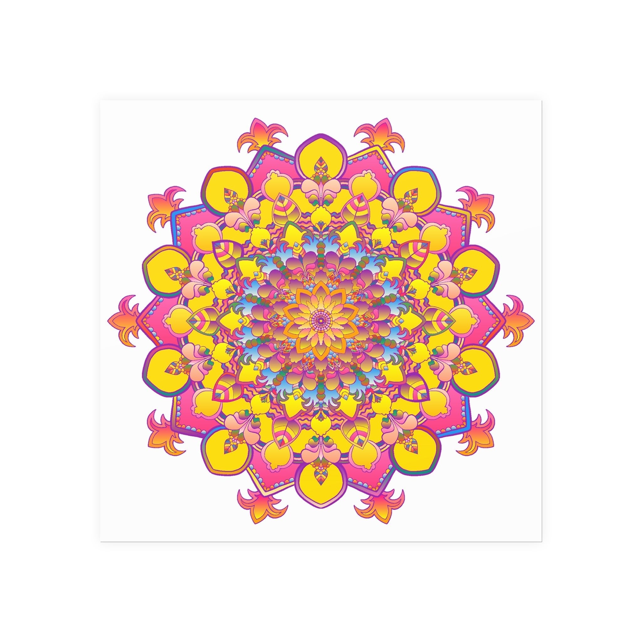 Colorful Mandala Poster - Intricate Art Print Poster - Blululi