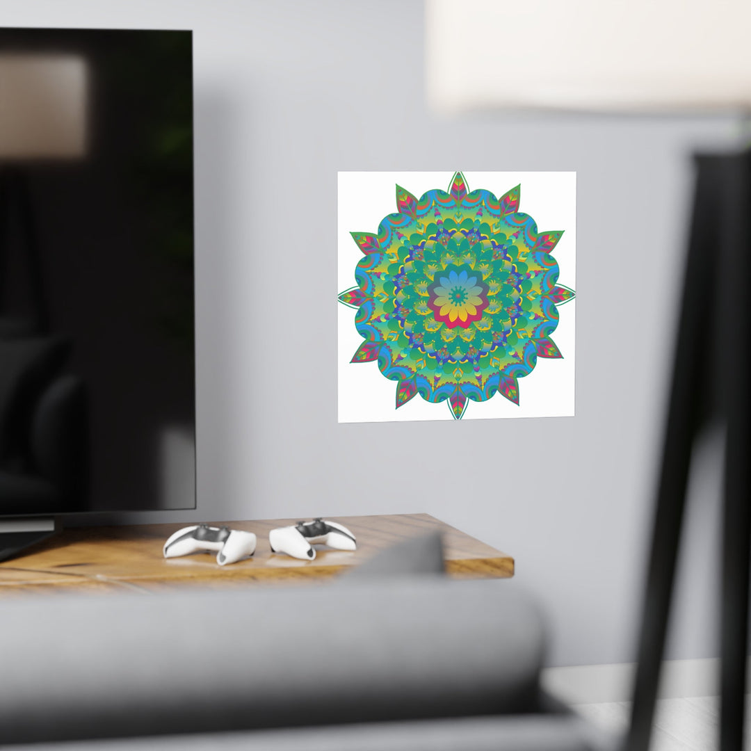 Colorful Mandala Poster - Intricate Art Print Poster - Blululi