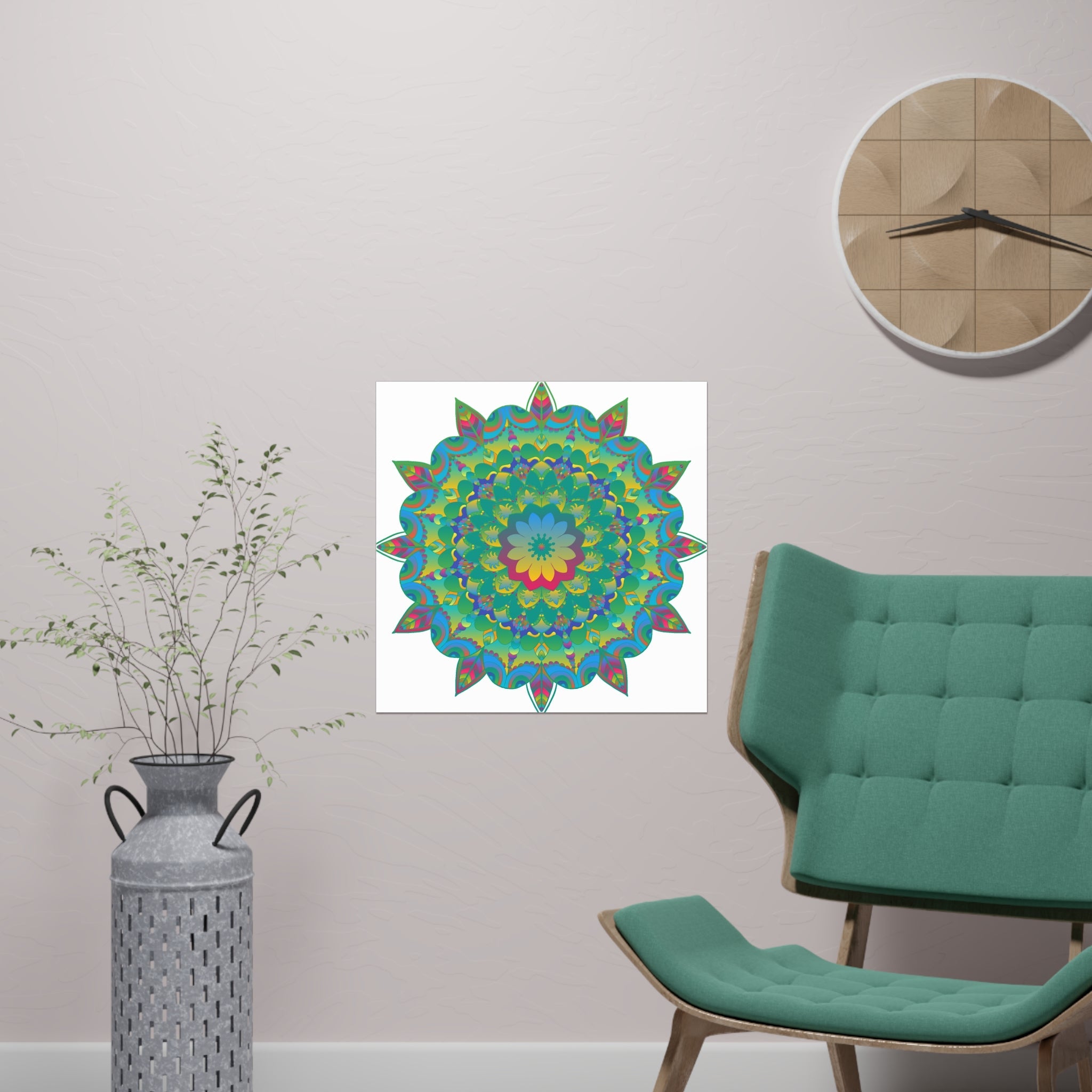 Colorful Mandala Poster - Intricate Art Print Poster - Blululi