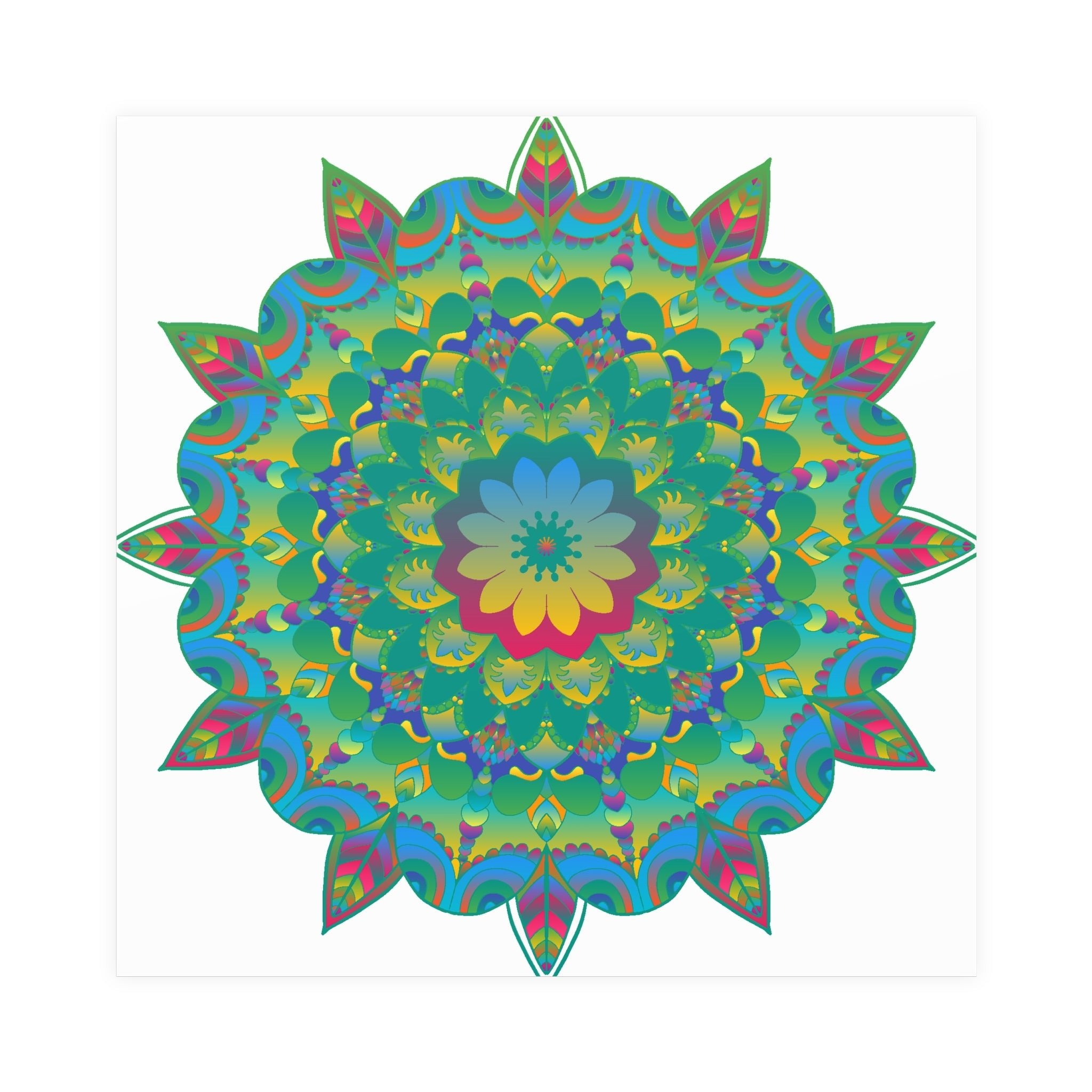 Colorful Mandala Poster - Intricate Art Print Poster - Blululi